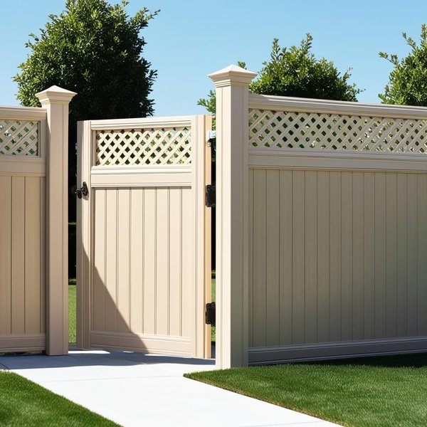 Beige Vinly Fence Vancouver, Wa. Beige Vinyl Fence - Expert Fencing Contractor In Vancouver Wa.